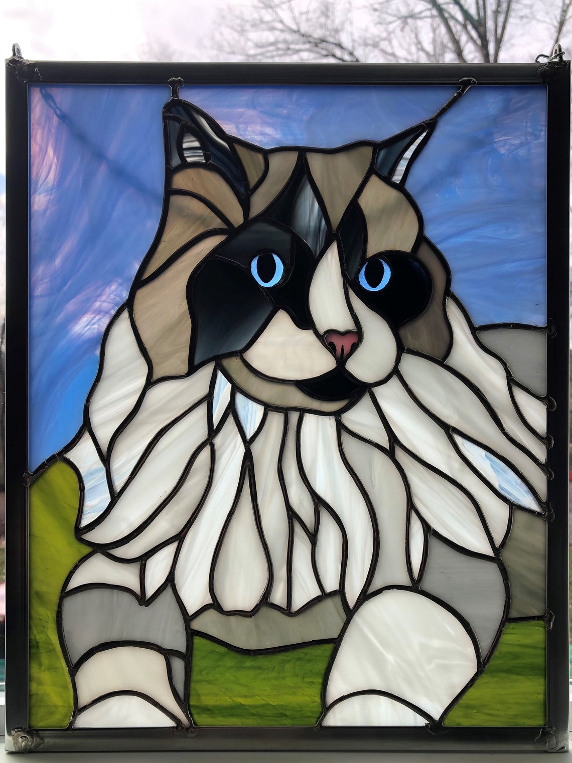 Custom Stained Glass Pet Portraits Any Pet Etsy