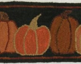 Hooked Rug Pumpkins Thewarehouseshelf Hooked PDF Pattern only Hooked Rug Pumpkins