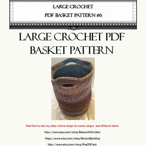 Crochet Basket Large PDF Format Pattern Only Thewarehouseshelf Large Crochet Basket Pattern