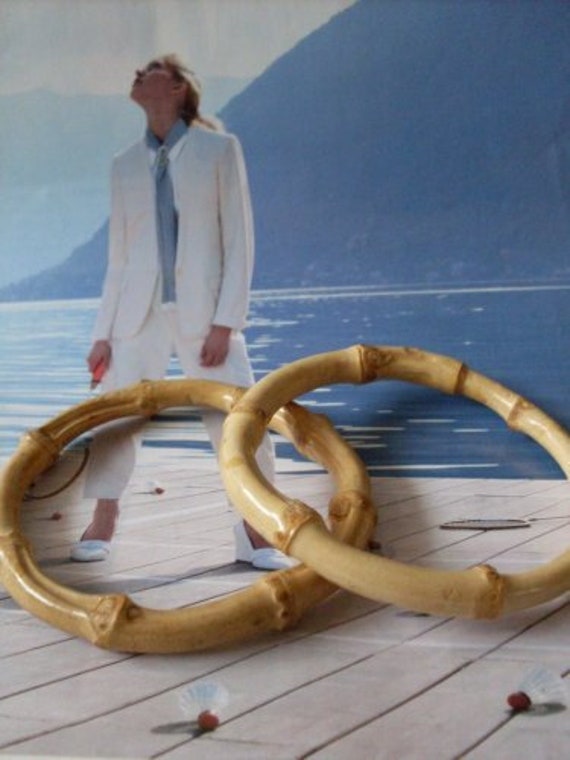 Jewelry Vintage Pr. of  Bamboo Bracelets Thewareho