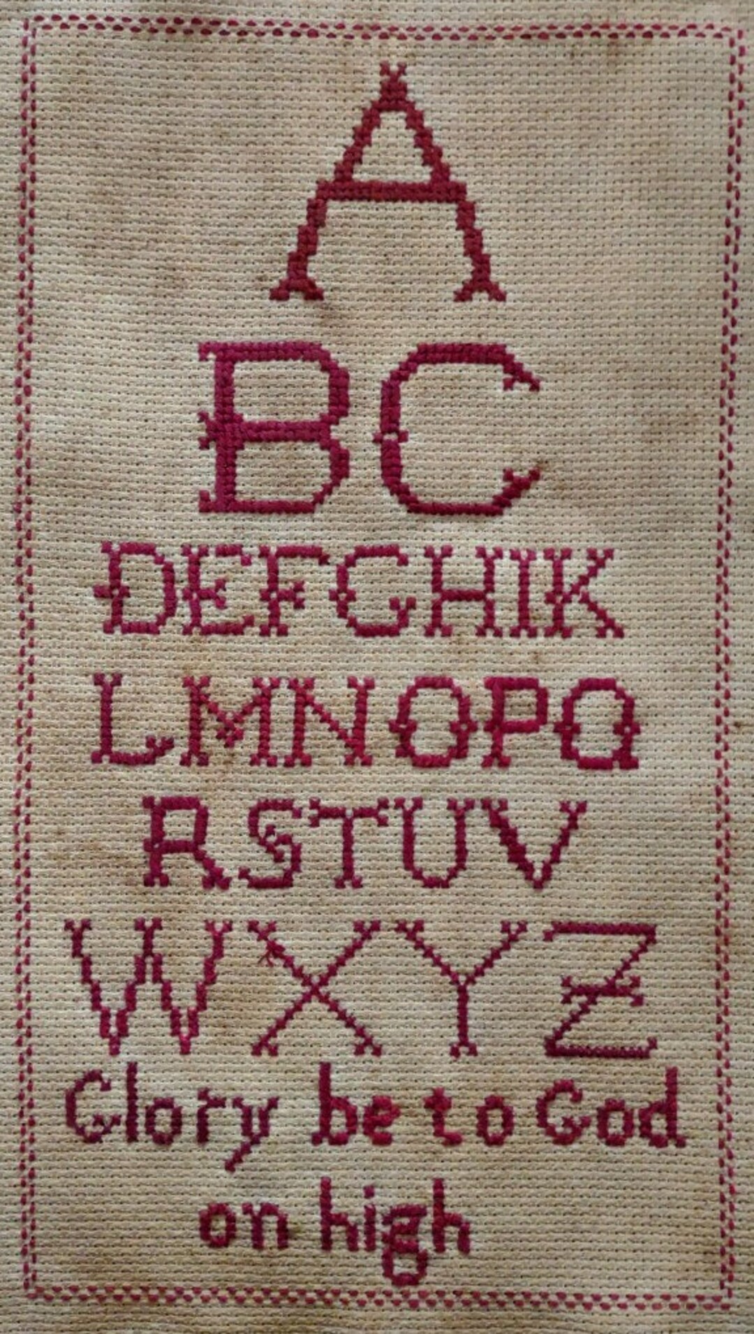 Redwork Alphabet Sampler Thewarehouseshelf Redwork Alphabet Sampler - Etsy