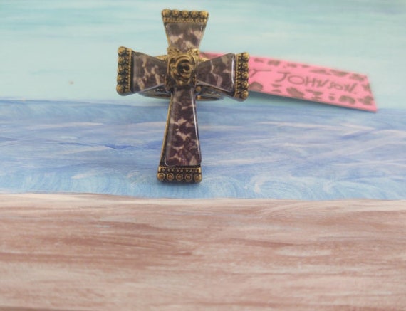 Designer Leopard Cross Ring Thewarehouseshelf Des… - image 1