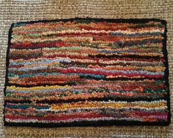 Hooked Rug Mat Thewarehouseshelf  Farmhouse Hooked Rug