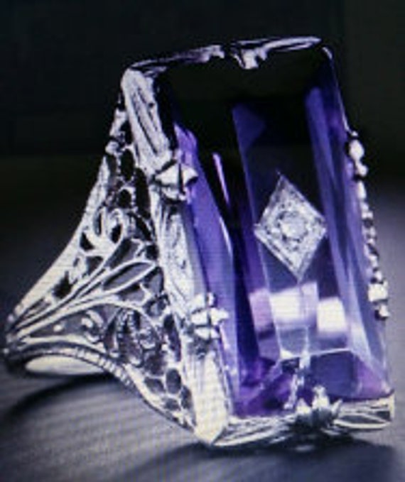 Jewelry Vintage Amethyst Silver Ring Thewarehouse… - image 1