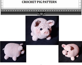 Crochet Pig Pattern  Thewarhouseshelf PDF Format Crochet Pig Pattern