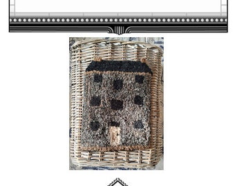 Hooked Rug Stone French Farmhouse PDF Pattern Only Thewarehouseshelf PDF Pattern HooKed Farmhouse