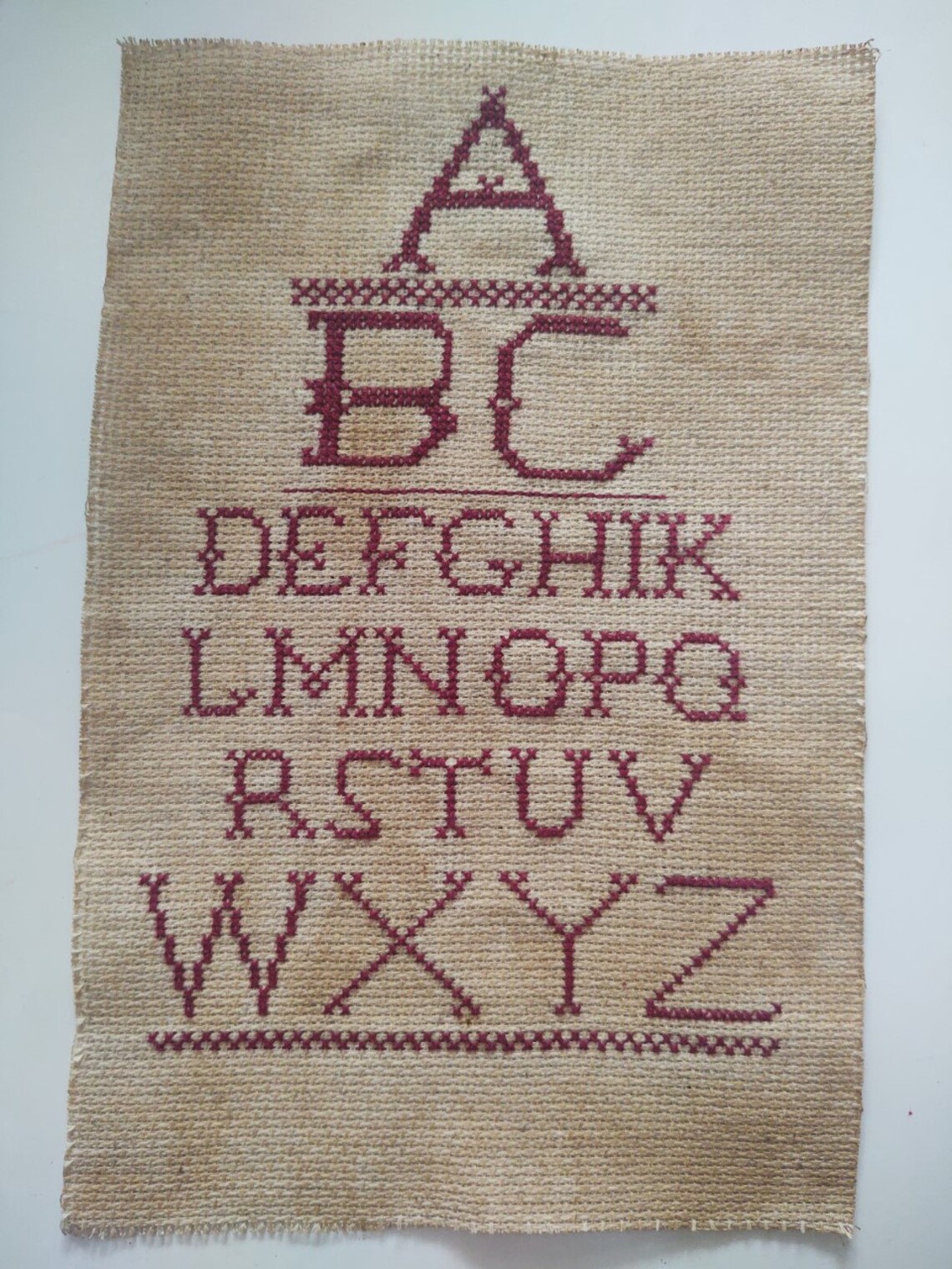 Redwork Alphabet Sampler Thewarehouseshelf Redwork Xstitch - Etsy