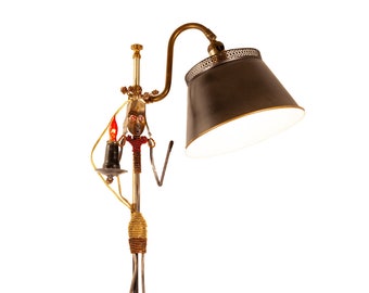 Handmade Recycled Adjustable African Sculpture Reading Lamp