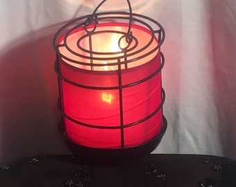 Recycled Red Lantern Hanging Lamp