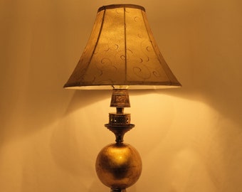 Handmade Recycled Yellow Ball Table Lamp