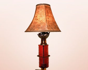 Handmade Recycled Orange on Orange Lamp