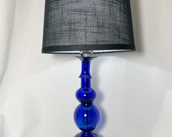 Handmade Recycled "Cobalt Is King" Table Lamp