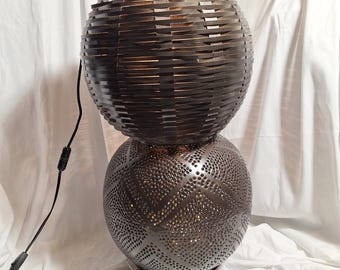 Handmade Recycled Double Ball Porch Lamp