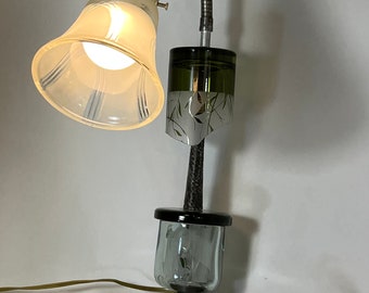 Handmade Recycled Green Desk Lamp (Broken Series)