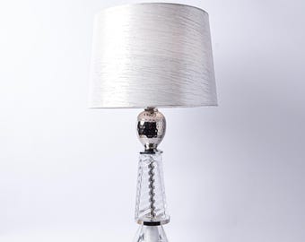 Handmade Recycled Glass Angles Table Lamp