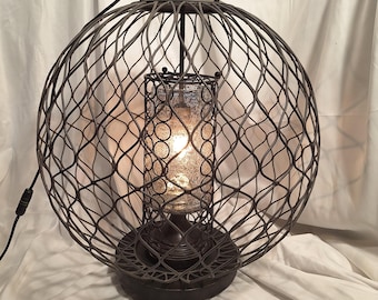 Handmade Recycled Open Ball Porch Lamp