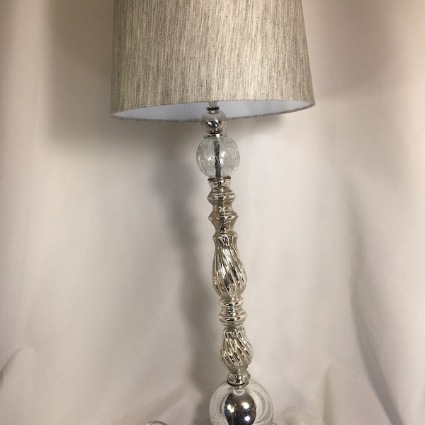 Mercury Glass Candlestick Etsy