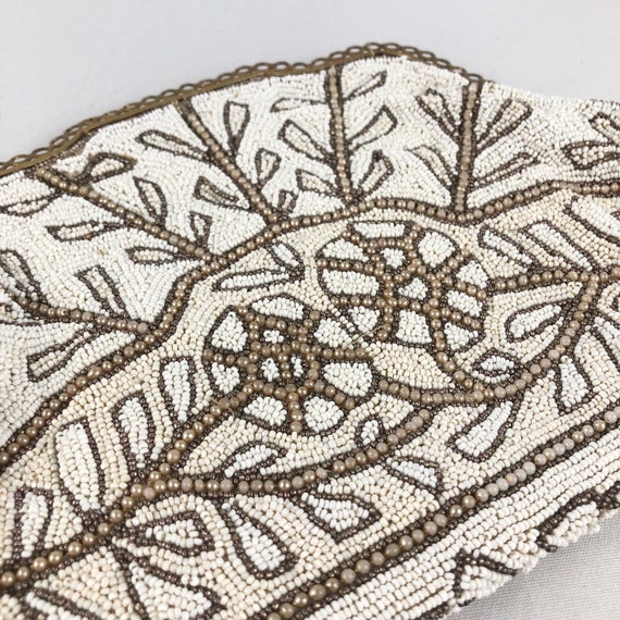 1940s 1950s French Evening Bag with Beautiful Bea… - image 3