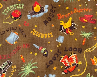 The Udder Cowboy Sew Treasured for Moda - 100% Cotton Quilting Fabric - 42" x 80"