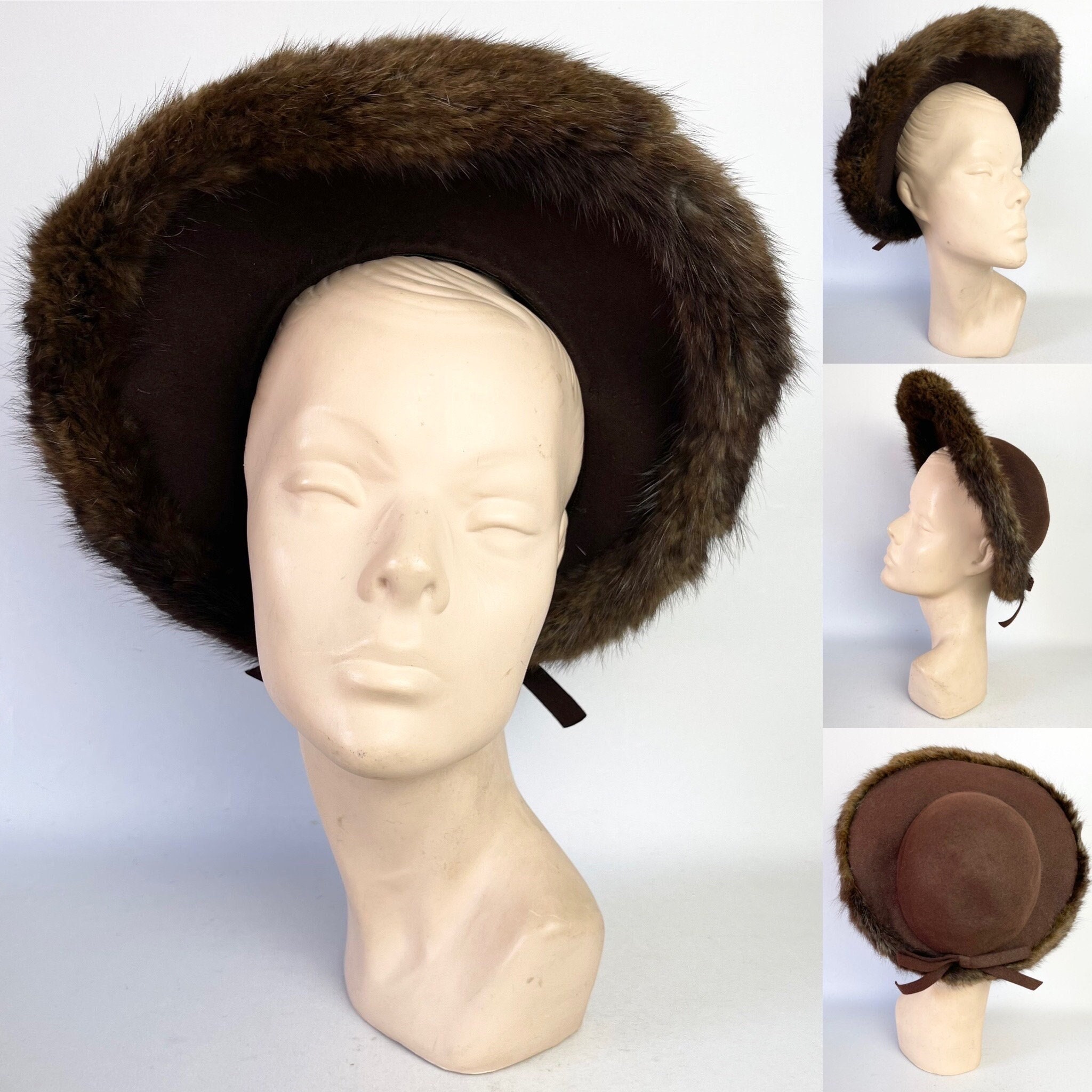Brown Fur Felt Hat 