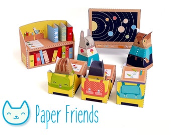 DIY Paper kit School time, printable