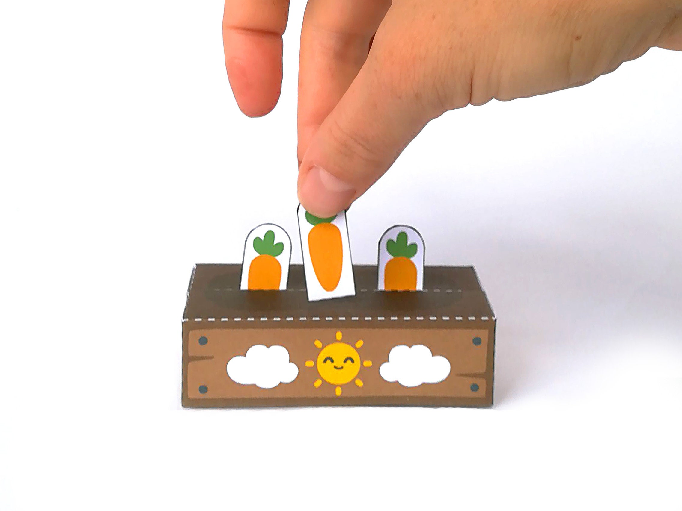 DIY Papercraft Kit, Bunny and Carrot Patch, Instant Download - Etsy