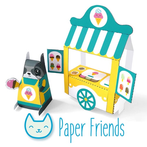 DIY Papercraft Kit Postman Playset Pdf Paper Toy Instant Etsy Canada