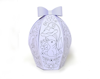 DIY Easter egg color and build, printable craft