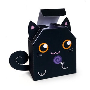 Pack of 3 DIY favor boxes Cat Bat and Ghost for Halloween image 6