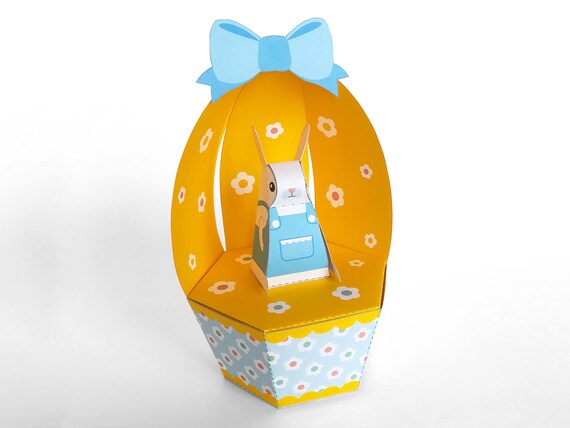 Easter Box Easter Decor Chocolate Box Diy Papercraft Kit Etsy