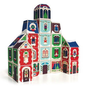 Printable Advent Calendar, Victorian Christmas town pdf