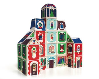 Calendario dell'Avvento stampabile, città natalizia vittoriana pdf
