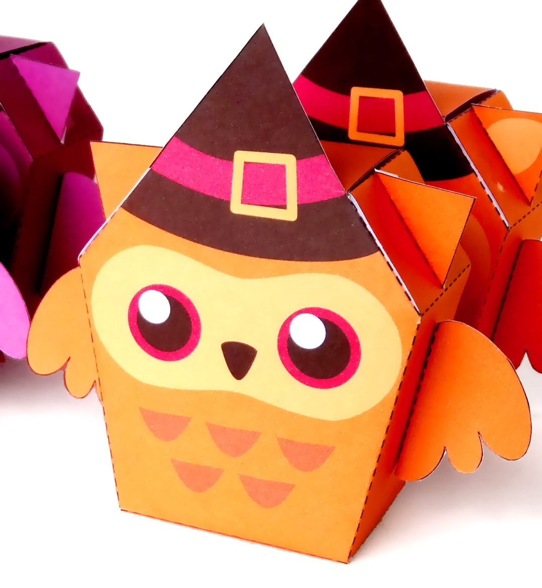 Printable Halloween Favor Box, Owl Treat Box, Direct Download - Etsy