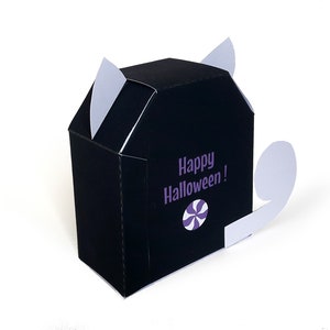 Pack of 3 DIY favor boxes Cat Bat and Ghost for Halloween image 7