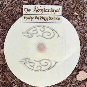 DIY Round Door wreath KIT--includes, 16" backboard, sign, knob and backing, and hinges