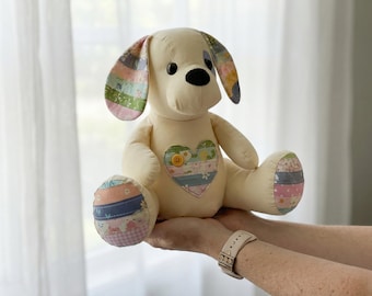 Custom Dog Memorial Stuffed Animal, Clothing, Gift, Sympathy,Remember, Heirloom, Puppy