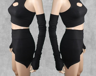 ROGUE High Waist Shorts - Bamboo, Custom, Handmade in US, Eco-Friendly Fashion, Festival Wear, Rave Outfit