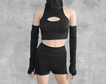 Bamboo Sleeves with Thumbhole Option - Handcrafted in Denver, CO - Arm Warmers, Cosplay Cuffs, Fire Spinning, Fingerless Gloves