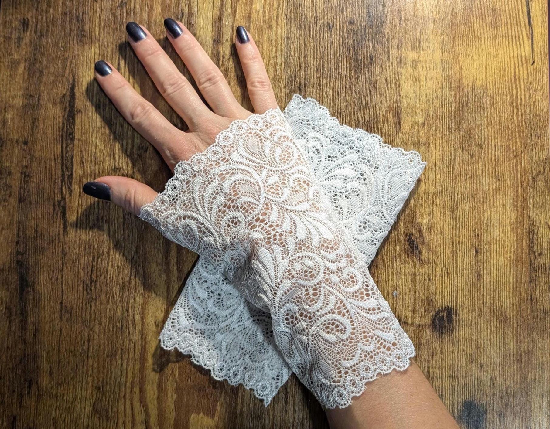 White Fabric Arm Warmers - Etsy