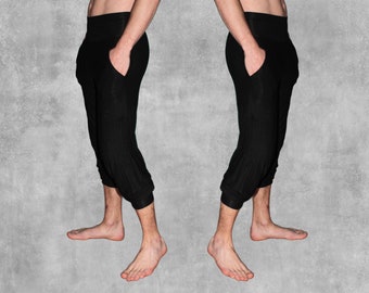 Men's Bamboo Joggers with Pockets - Custom, Handmade in US, Eco-Friendly Fashion, Festival Wear