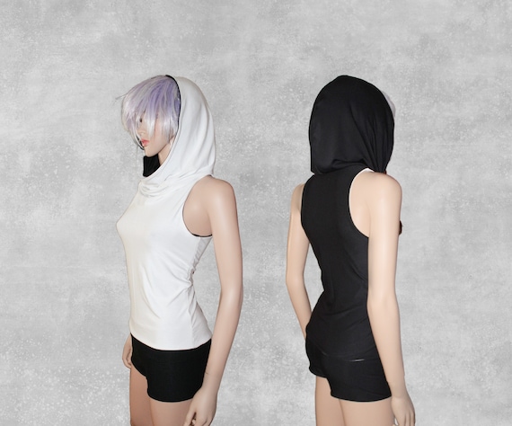 WANDERER Reversible Bamboo Tank - Sleeveless, Hooded - Lovingly handmade to order in Denver, CO