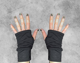 Bamboo Wrist Cuffs with Thumbhole Option - Handcrafted in Denver, CO  - Arm Wrist Warmers, Cosplay