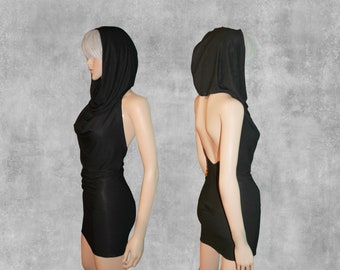 Sheer Maxi Dress | Hooded Maxi Dress | Long White Dress