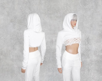 MOONSEEKER Shrug - Organic Cotton Cowl Hooded Shrug - Handmade in Denver, CO