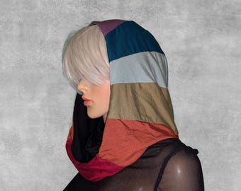GEMSTONE RAINBOW Ninja Mask Cowl Hood // Handmade to order in Denver, CO