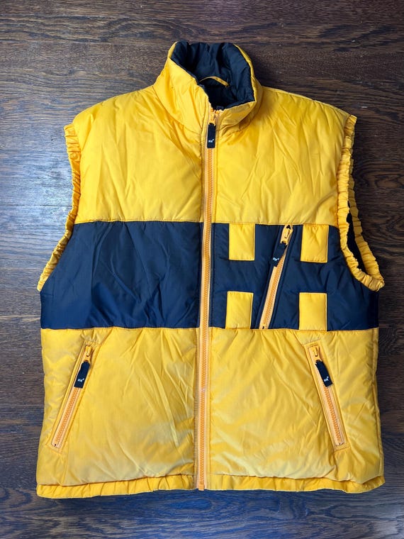 Rare Find Vintage Helly Hansen Yellow Puffer Vest