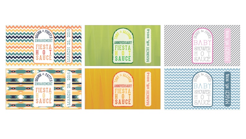 Baby Shower Favor Hot Sauce Favor Labels for 5 oz Bottles Party Favors Custom Favor Labels Printable Digital Design Hot Sauce Favors