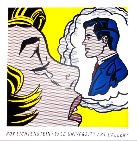 Roy Lichtenstein Poster /" Interior with Skyline /" Pop Art Poster in Mint