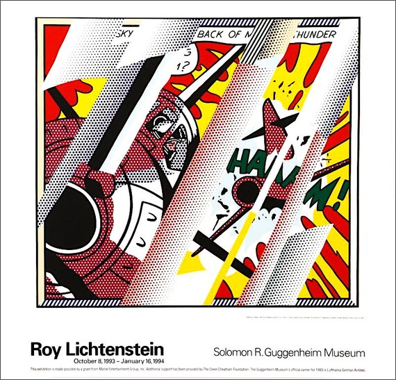 Roy Lichtenstein Poster /" Interior with Skyline /" Pop Art Poster in Mint