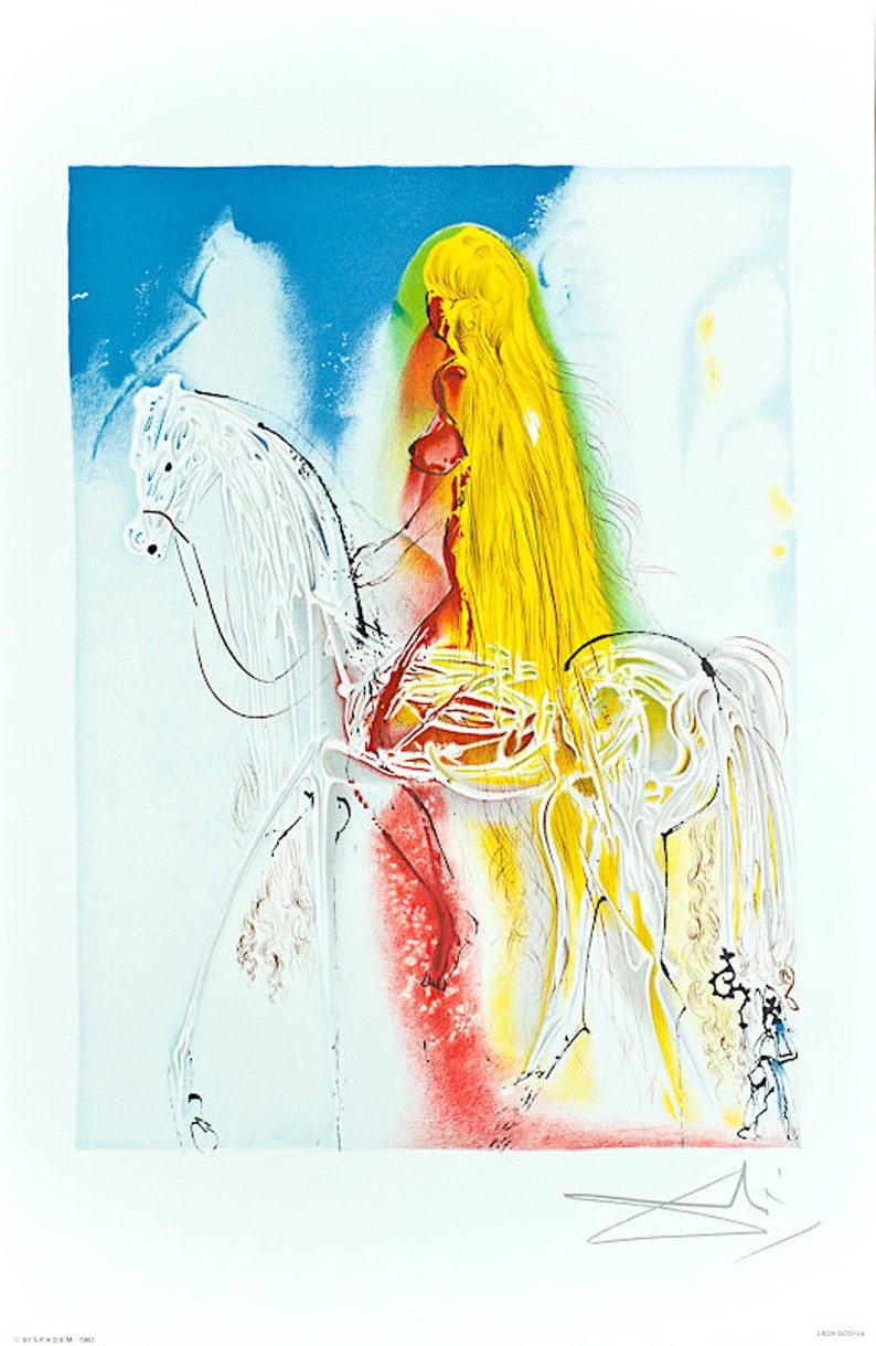 SALVADOR DALI Signed Dalinean Horse CHEVAL DE LABEUR Georges Israel SPADEM 1983